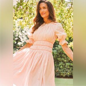 Hunter Bell Women's Peach Smocked Waist Gregory Dress